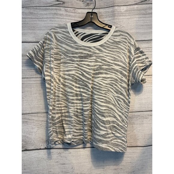 Women's Zebra print inside out T-shirt - Picture 1 of 5